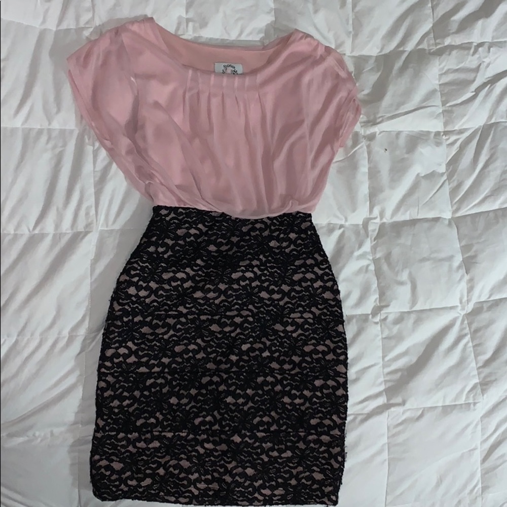 Pink and lace dress